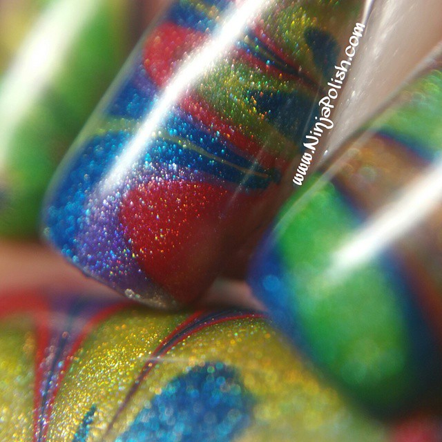 NinjPolish Infinity Gems Water Marble